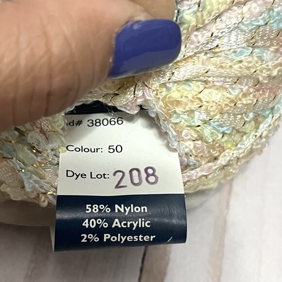 N.Y. Yarns Twinkle - Color 50 - Pastels - Discontinued Lot of 2 Skeins - Picture 4 of 4